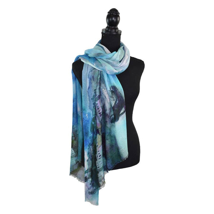 Rianne Painterly Landscape Beach Scarf