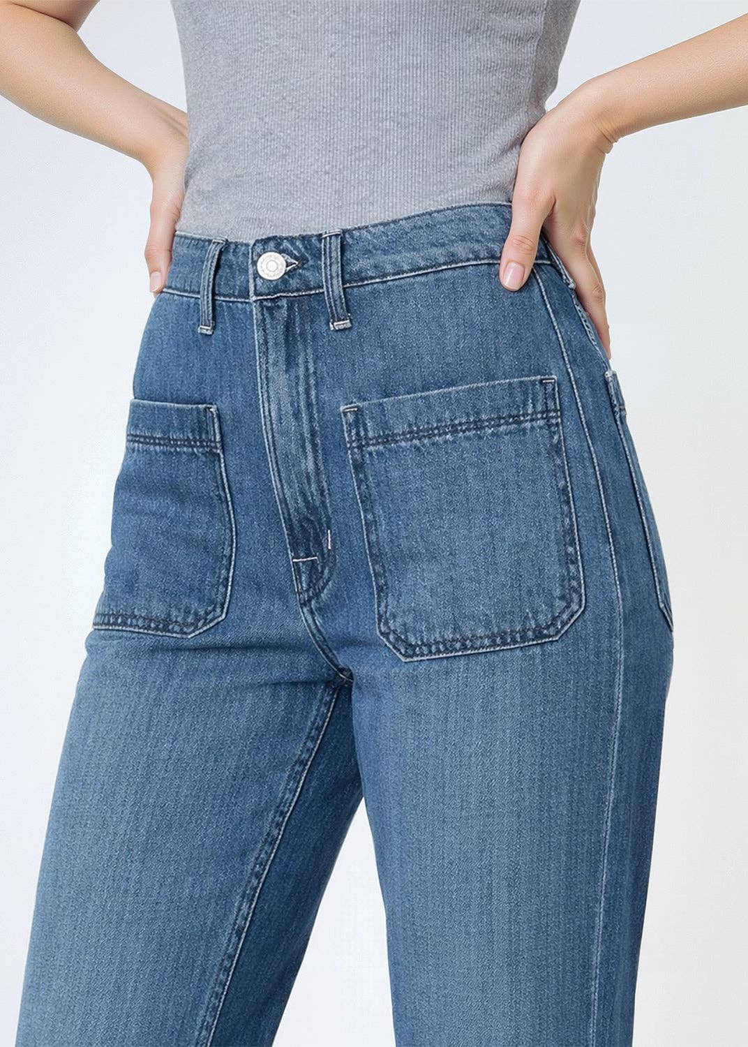 Daphine Sailor Pocket Mid Rise Wide Leg