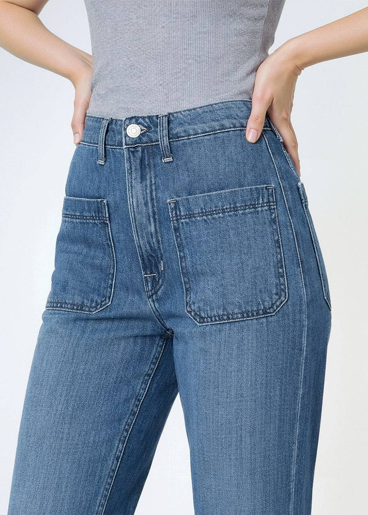 Daphine Sailor Pocket Mid Rise Wide Leg