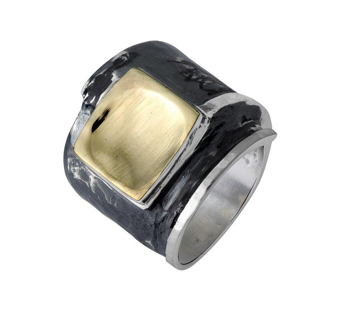 Oxidized Compass Ring