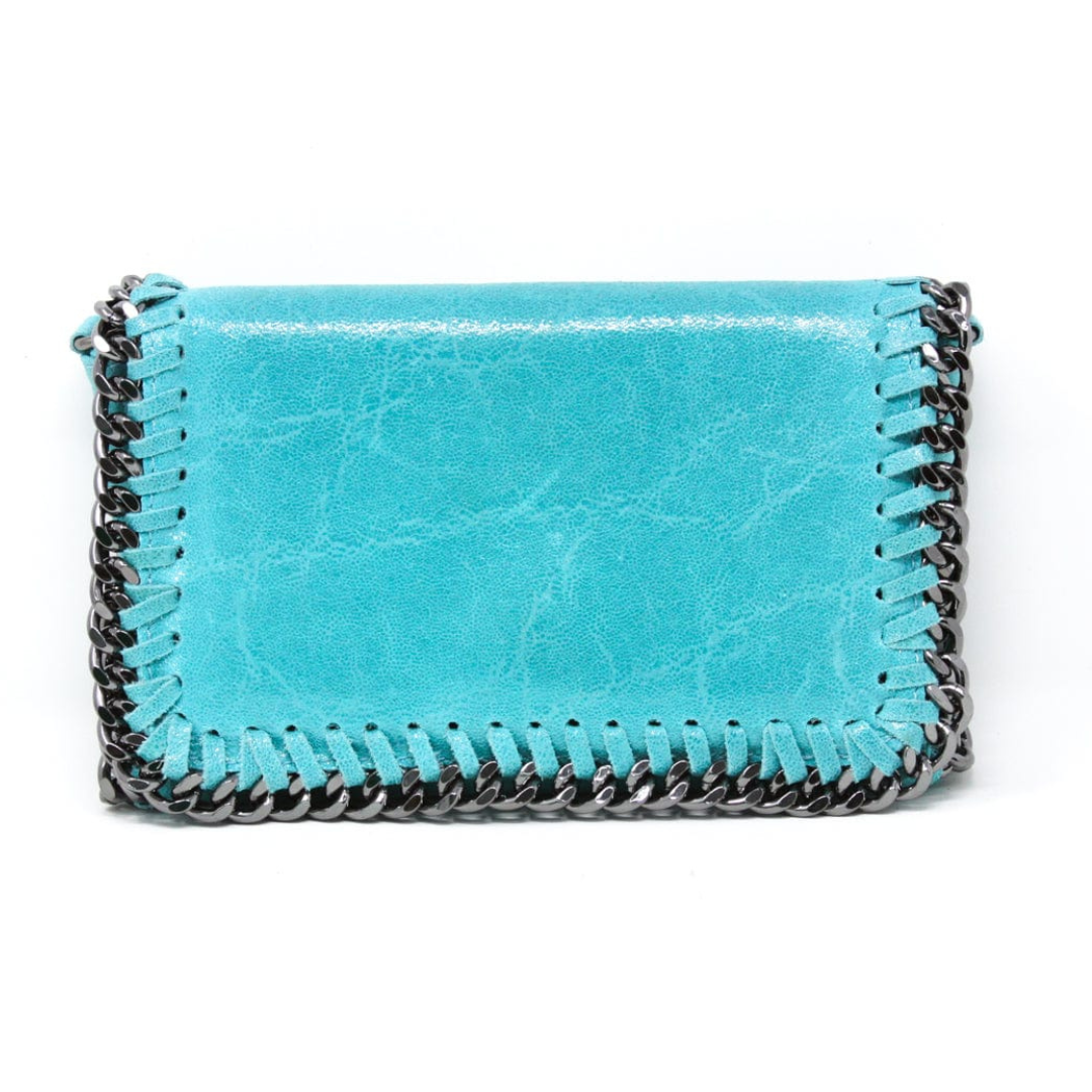 GF0390 GENUINE ITALIAN LEATHER CROSSBODY CLUTCH