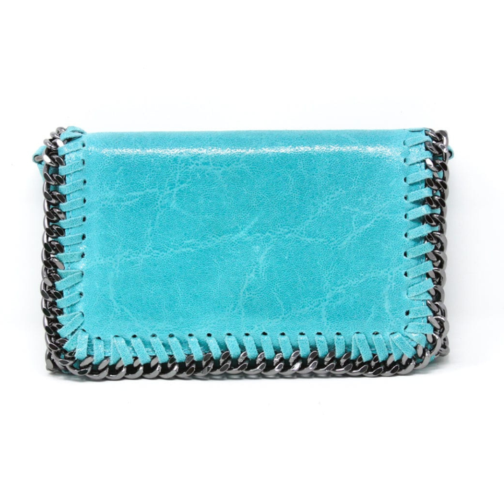 GF0390 GENUINE ITALIAN LEATHER CROSSBODY CLUTCH