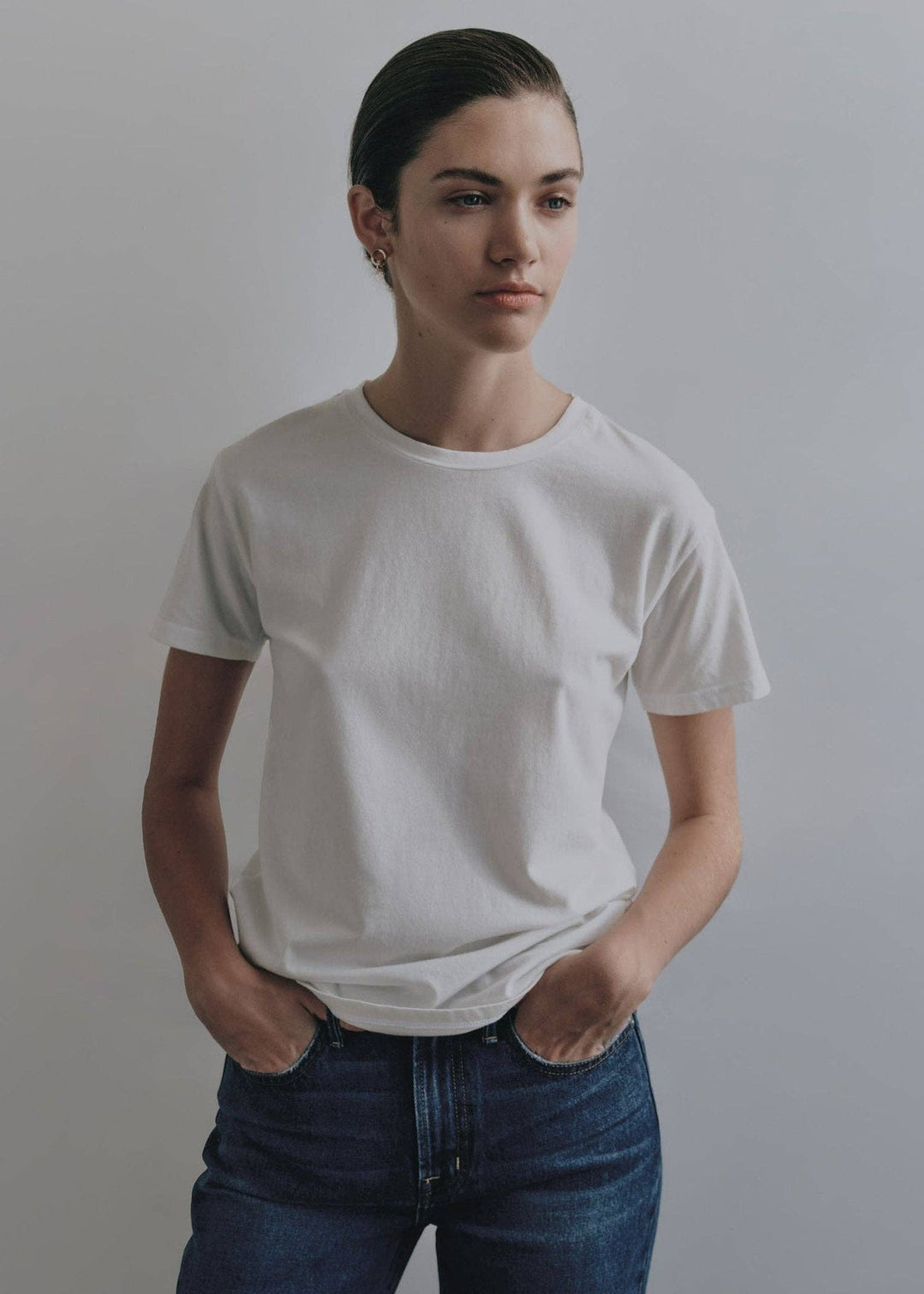 Supima Cotton Crew Neck Tee - White