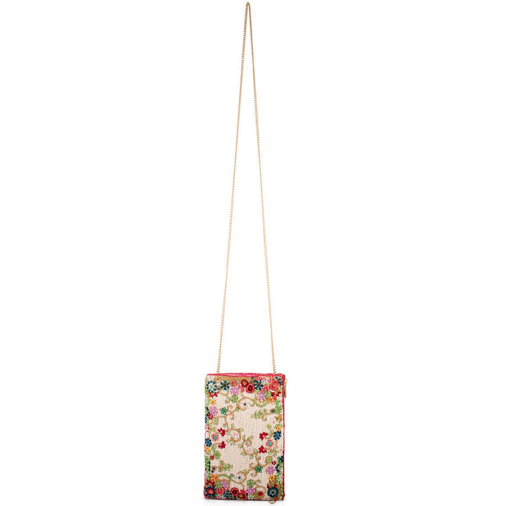 Meadow Ditsy Floral Multi Color Beaded Crossbody Phone Bag