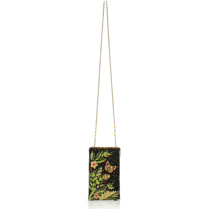 Enchanting Evening beaded black and green crossbody bag