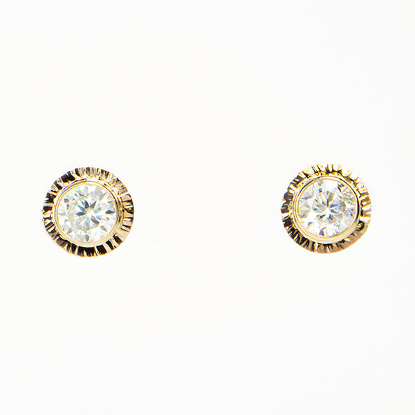 Natural White Zircon Faceted Earrings