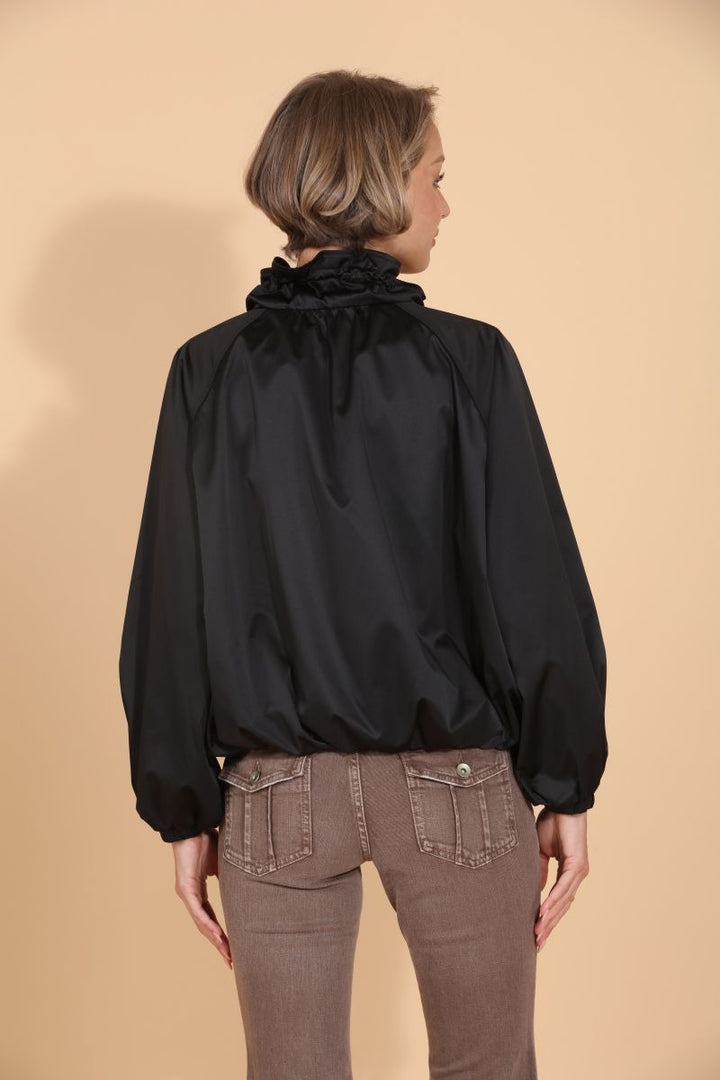 Full Zip Blouson Jacket - Black