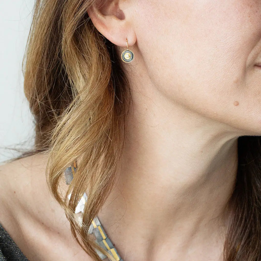 Birch Earrings with Mixed Metals