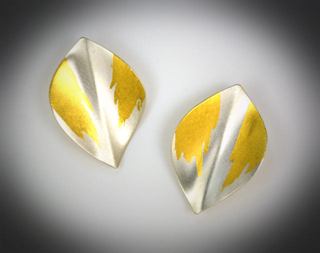 Single Leaf Stud Earrings