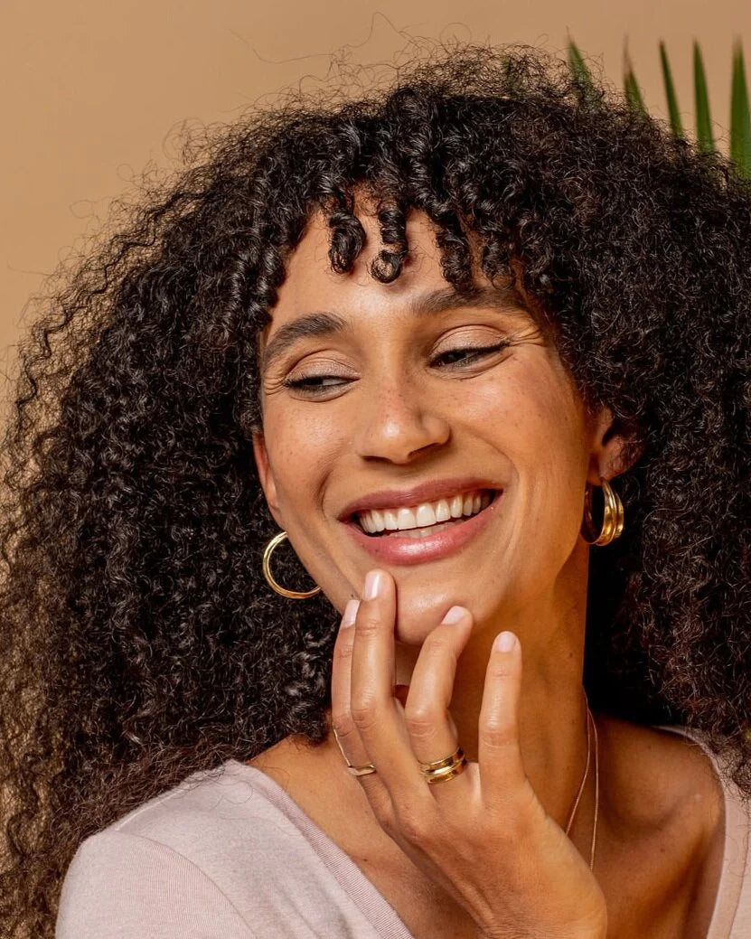 Bronze Medium Sahara Ridge Hoop Earrings