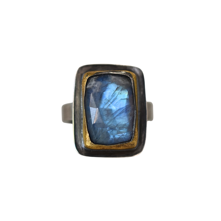 Rectangular Moonstone Ring