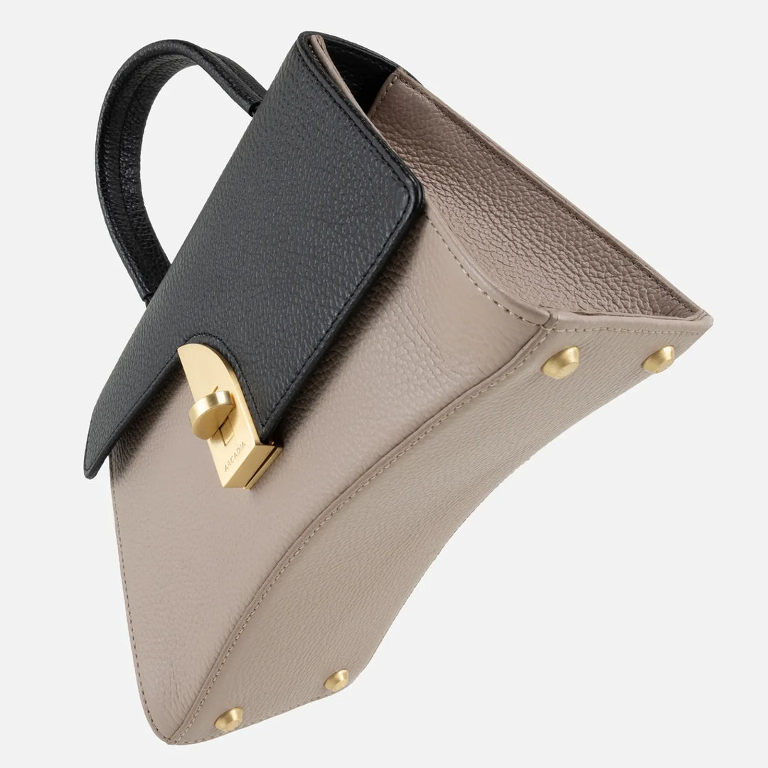 Arco Small Satchel - Taupe/Black