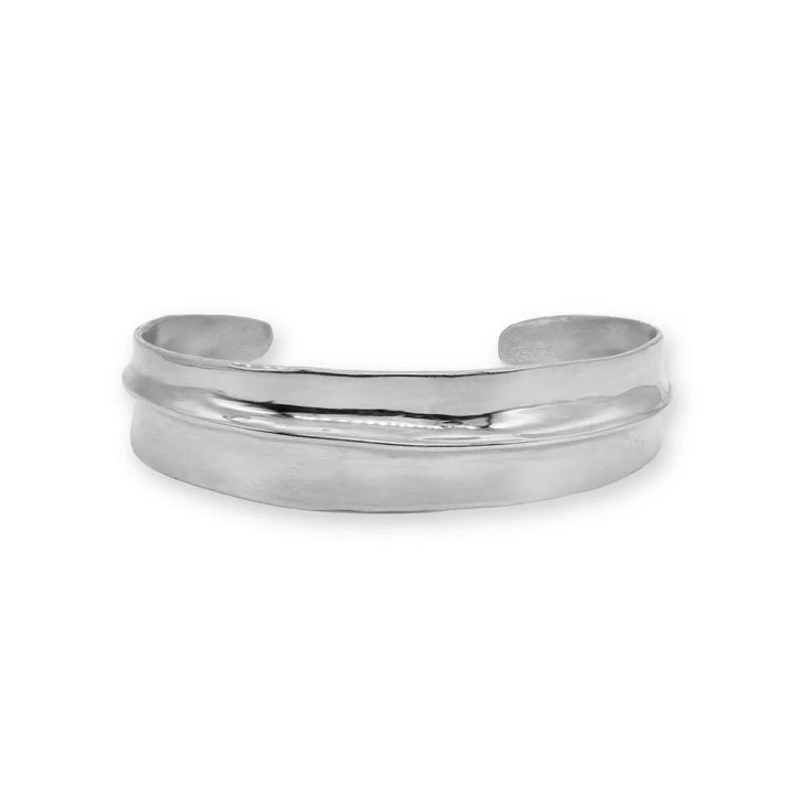 Silver Slim Ridge Cuff