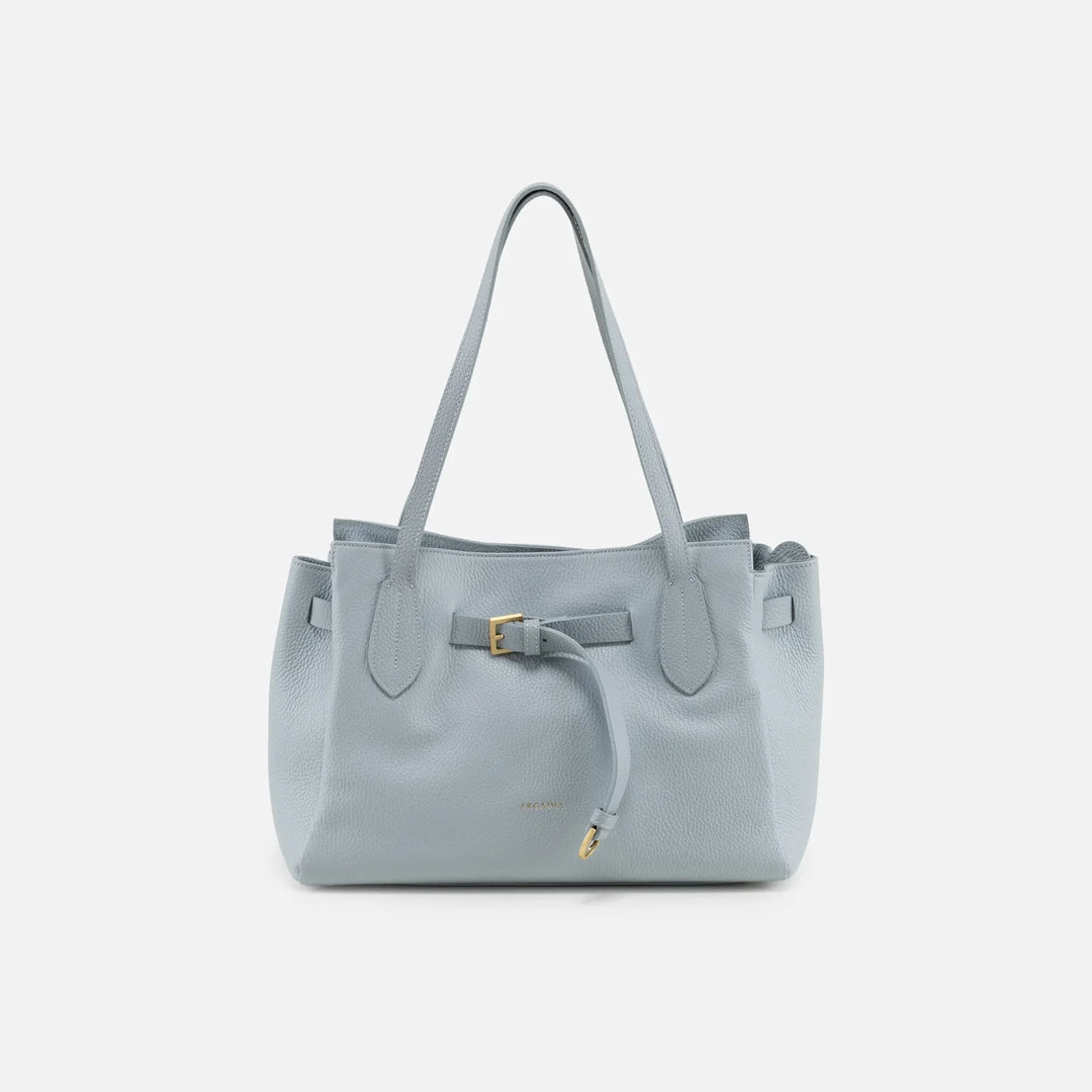 Doll Leather Top Handle Bag - Cloud