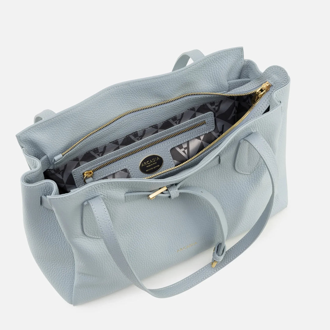 Doll Leather Top Handle Bag - Cloud