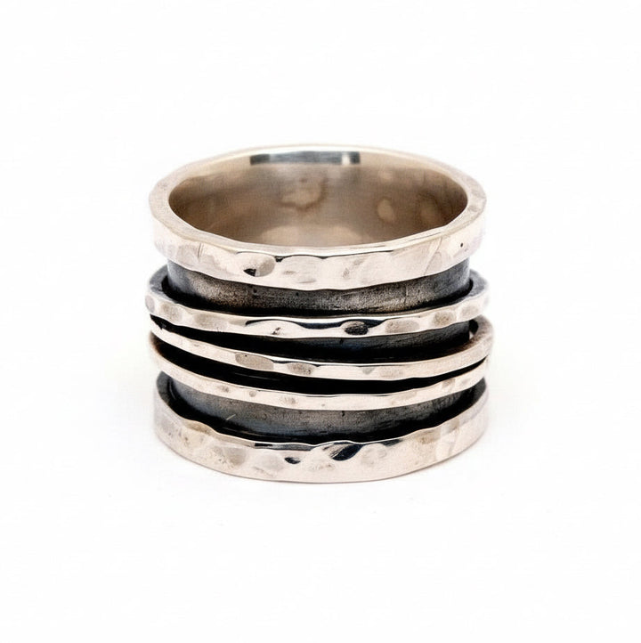 Layered Horizon Spinner Ring