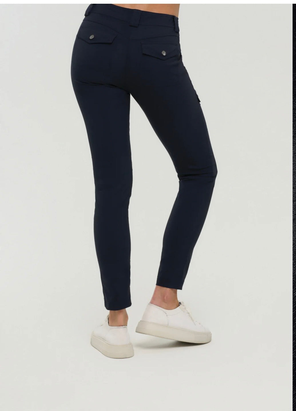 Kate Skinny Cargo Pant in Navy