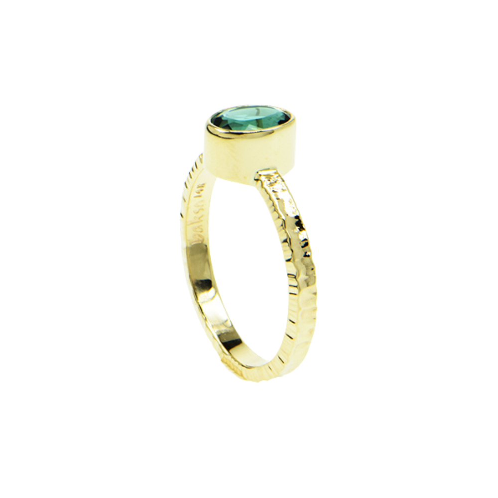Indicolite Tourmaline Faceted Ring