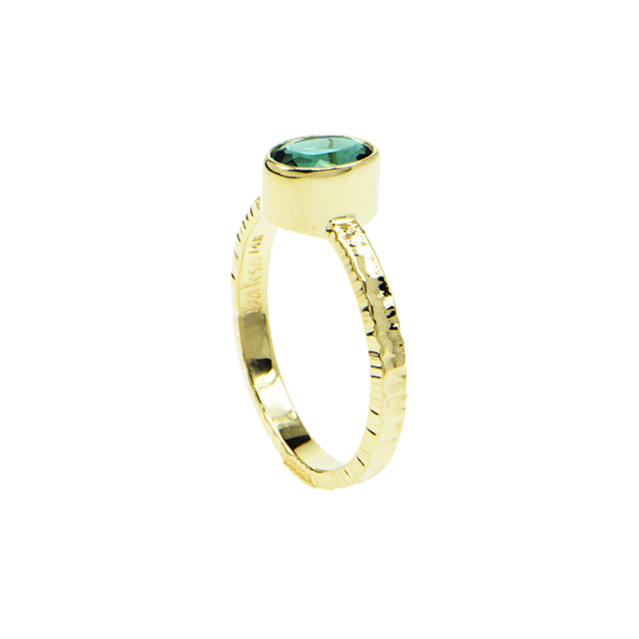 Indicolite Tourmaline Faceted Ring