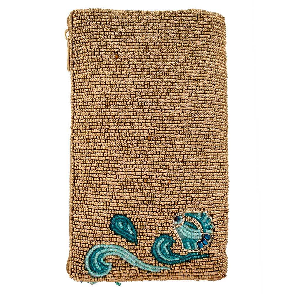 Sail Away Beaded Sail Boat Ocean Themed Crossbody Phone Bag