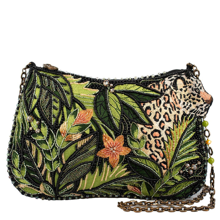 Spot On Beaded Leopard in Jungle Crossbody Handbag