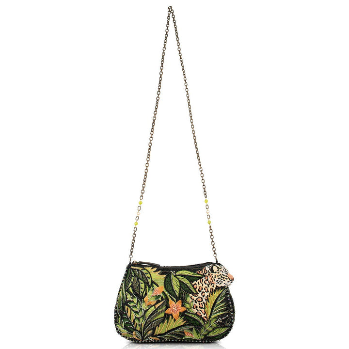 Spot On Beaded Leopard in Jungle Crossbody Handbag