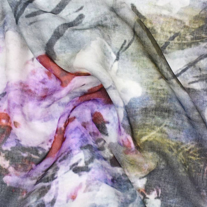 Edgewood Watercolor Floral Scarf