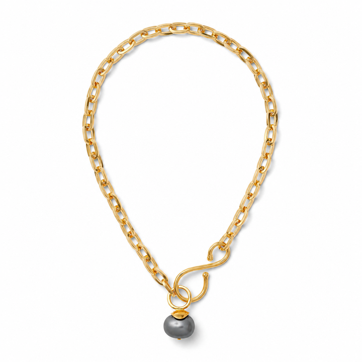 Big + Bold Gold Pearl Pendant
