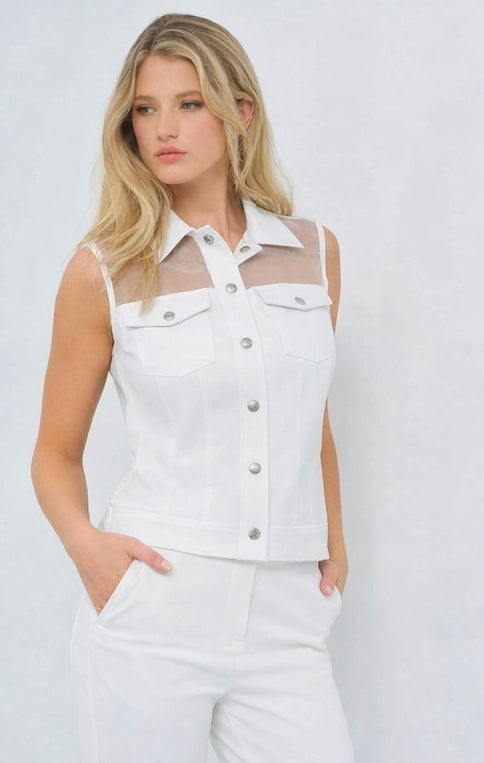 Lenox  Vest - White