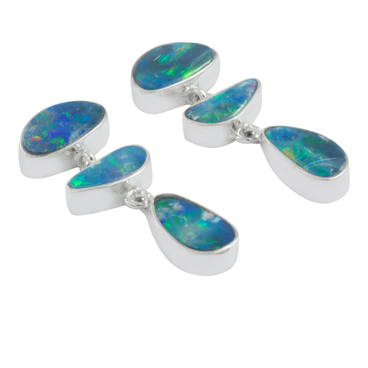 Free Form Opal Drop Earrings