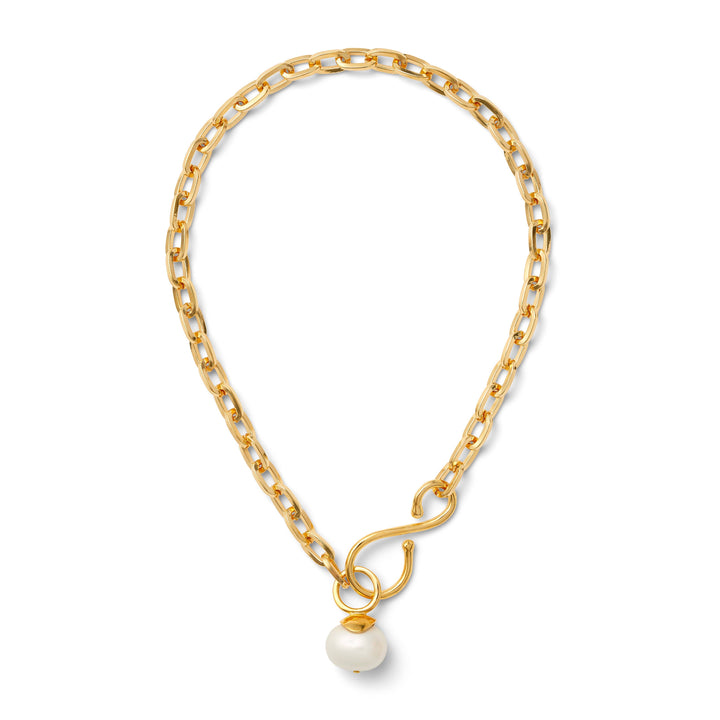 Big + Bold Gold Pearl Pendant