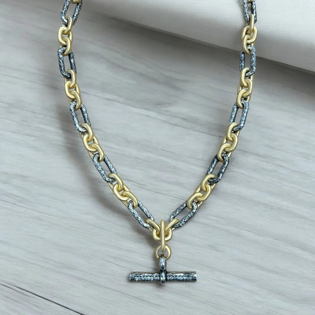 2-Tone Byron Toggle Necklace