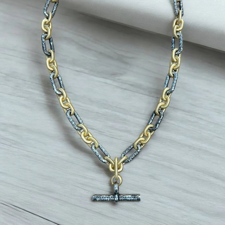 2-Tone Byron Toggle Necklace