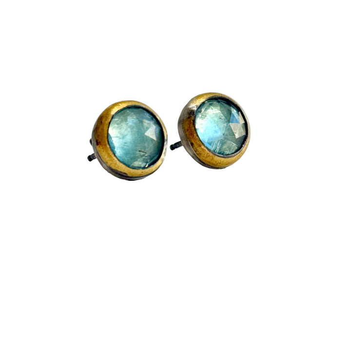 Crescent Rim Studs ~ Sky Blue