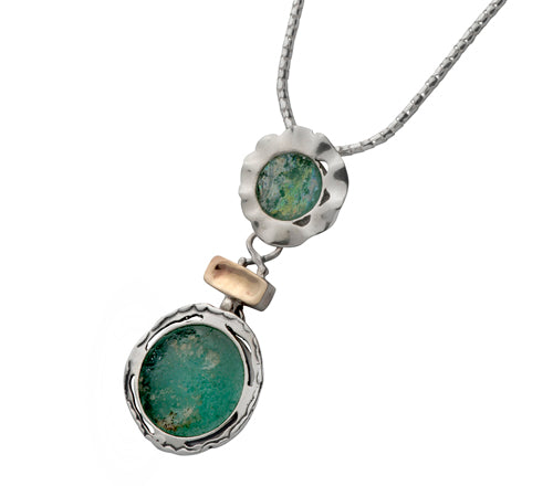 Roman Glass Pendant Necklace