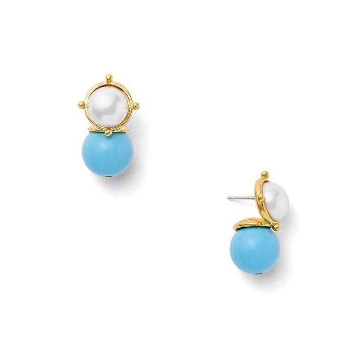 Turquoise And White Lady Earring