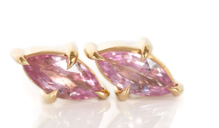 Pink Sapphire Studs