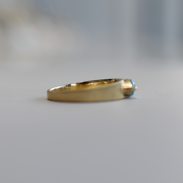 Tapered Band Ring - Blue Topaz