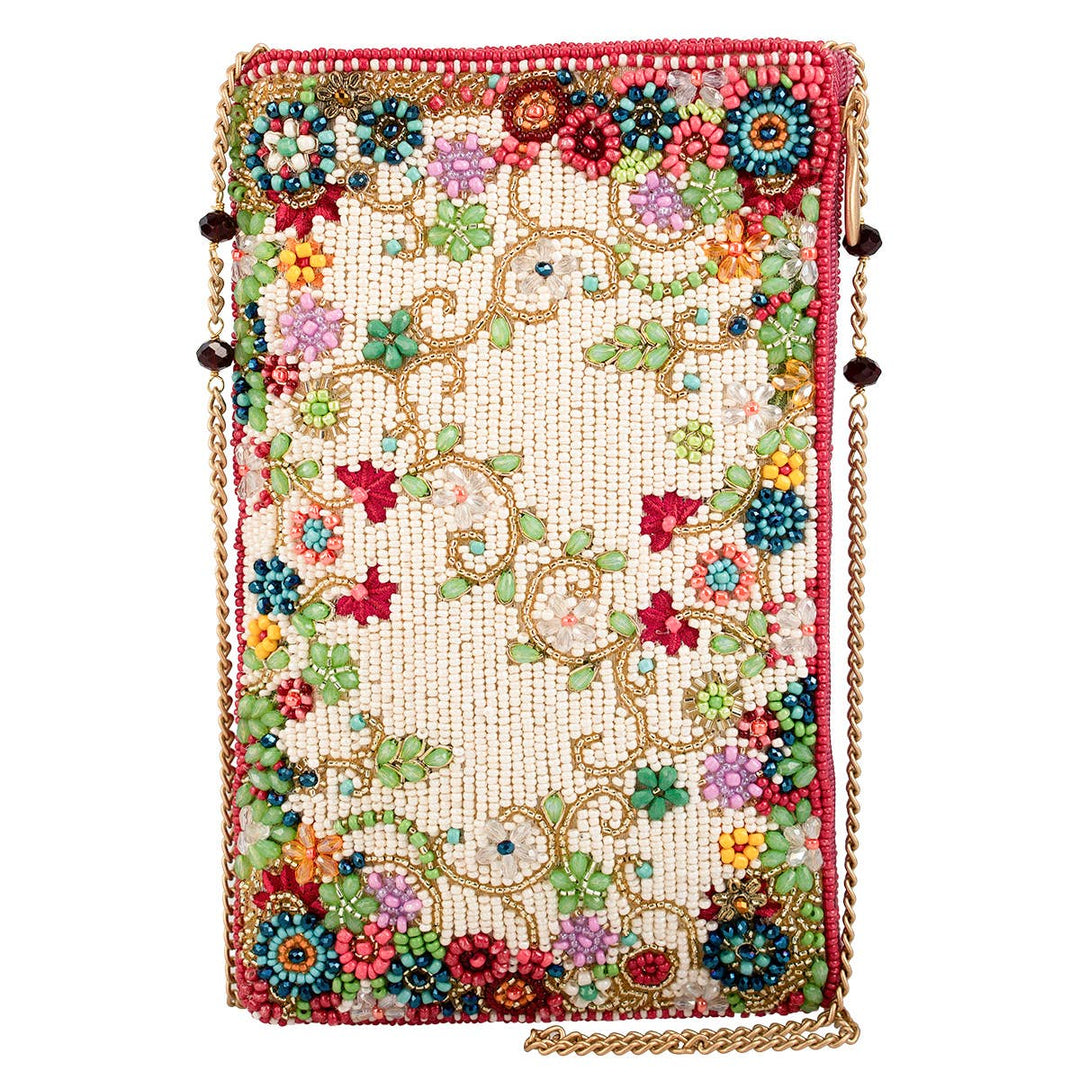 Meadow Ditsy Floral Multi Color Beaded Crossbody Phone Bag