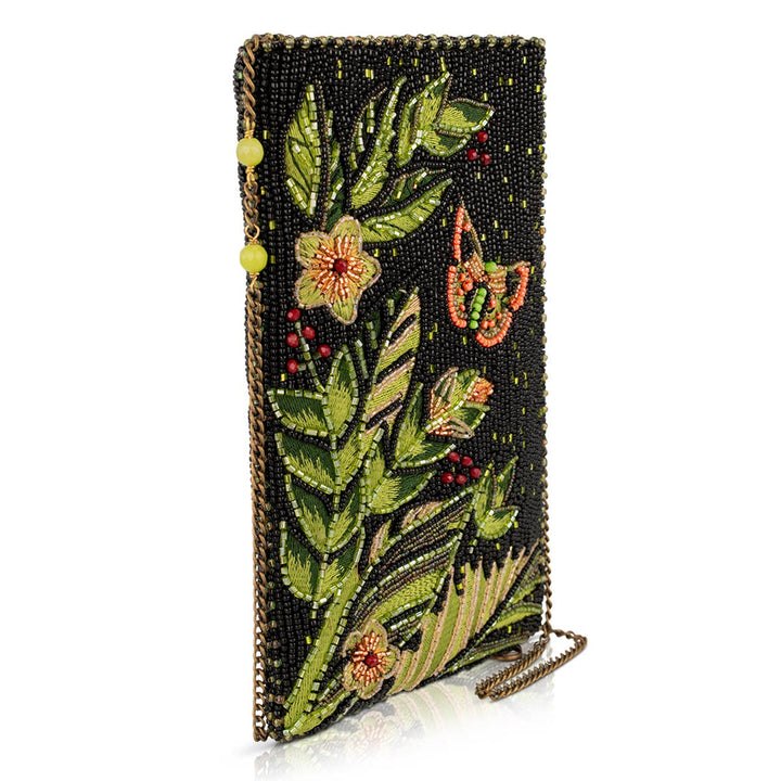 Enchanting Evening beaded black and green crossbody bag