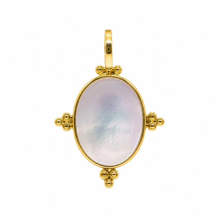 Milk Quartz and Diamond Capri Pendant