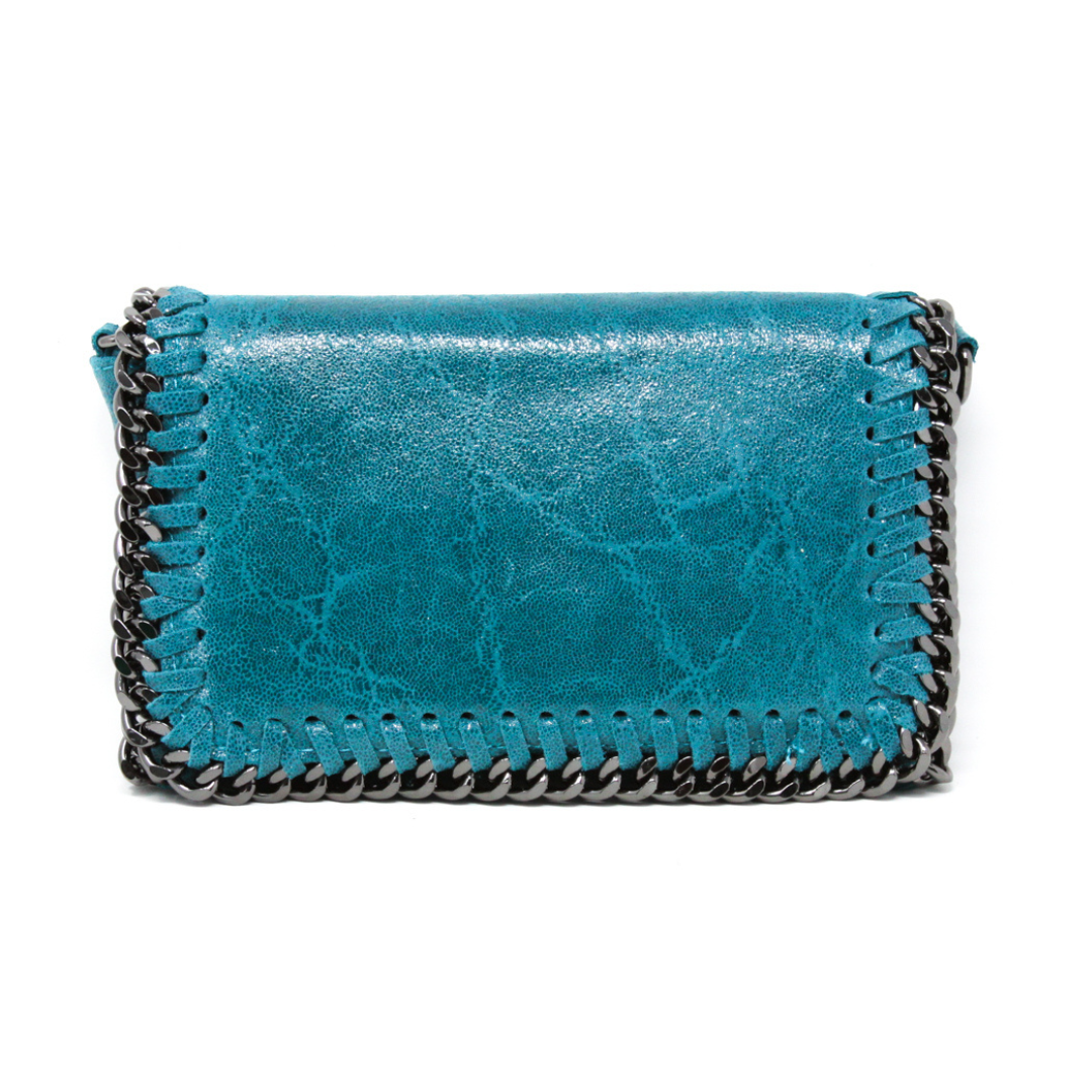 GF0390 GENUINE ITALIAN LEATHER CROSSBODY CLUTCH