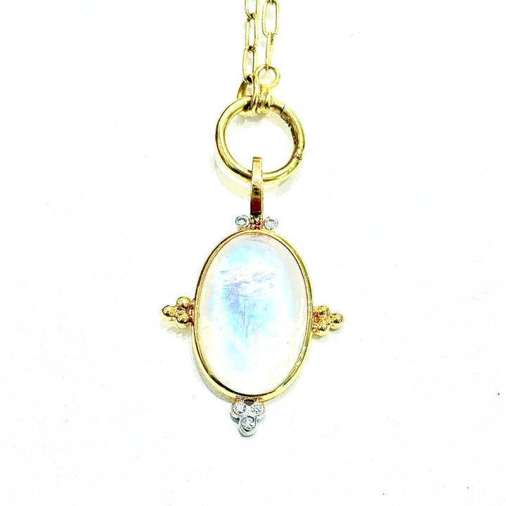 Rainbow Moonstone Capri Pendant
