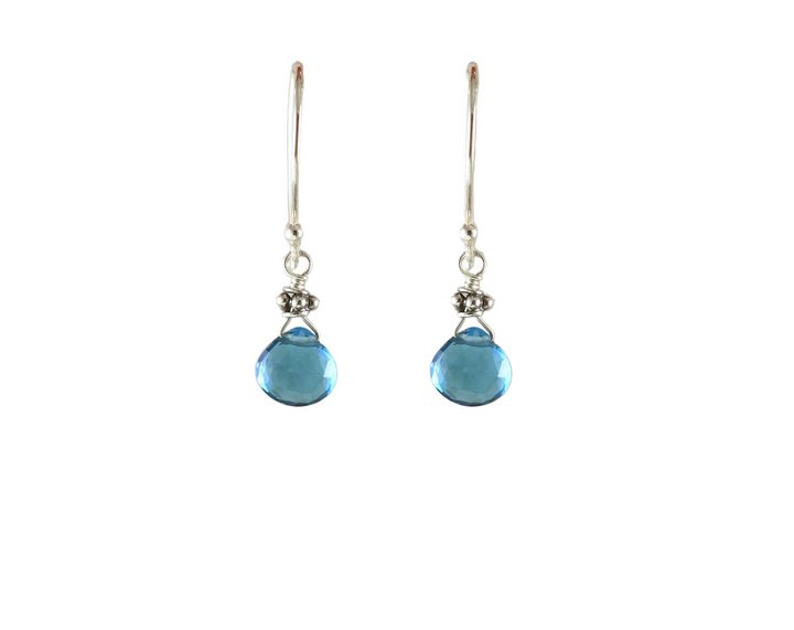 London Blue Quartz Silver & Earrings