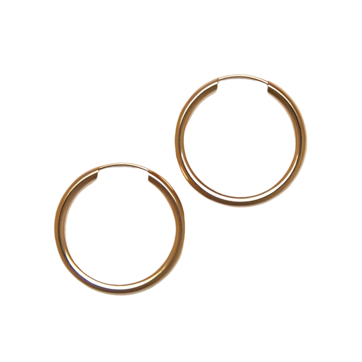 Gold Endless Hoops 2 x 20 mm