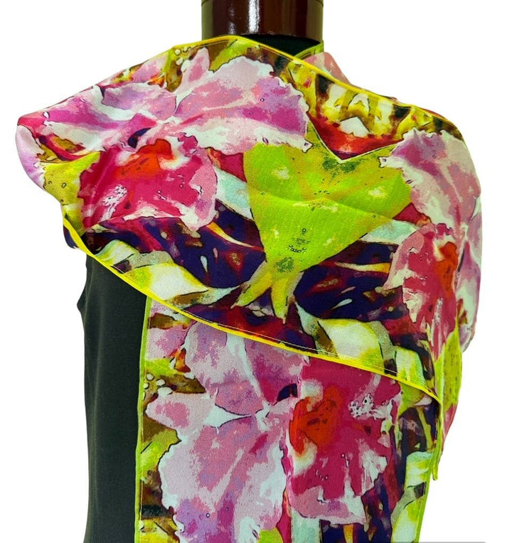 Orchid Hearts Silk Scarf
