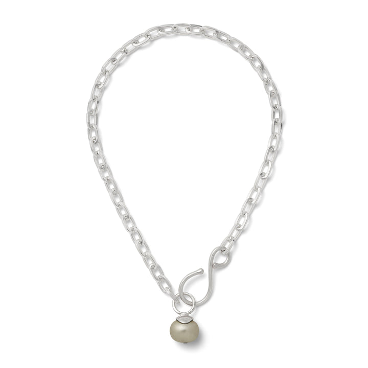 Big + Bold Silver Pearl Necklace