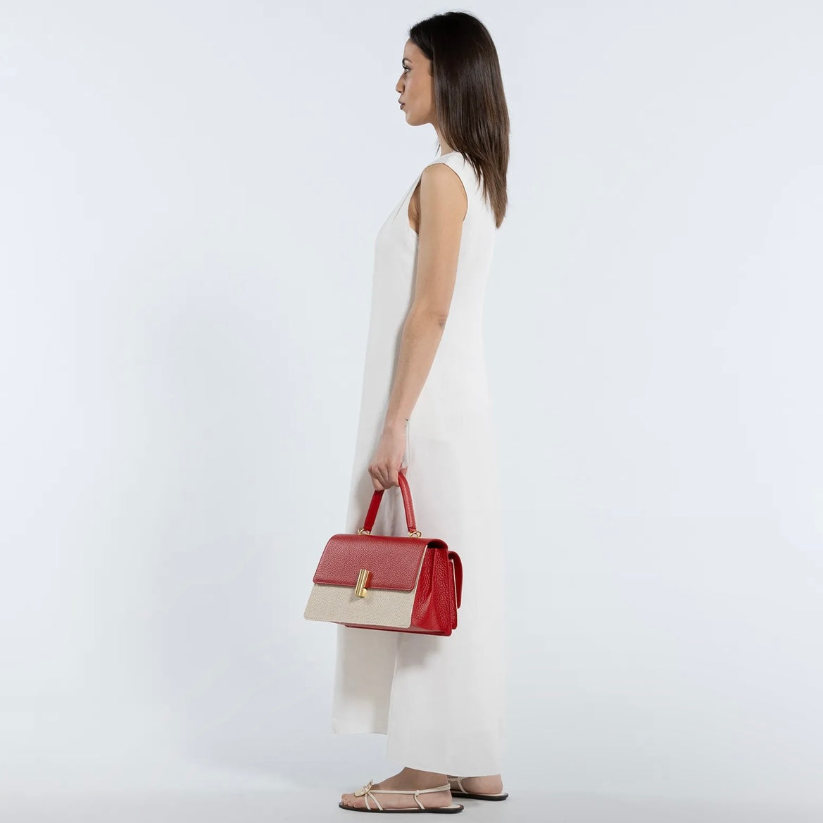 Teti Medium Shoulder Bag - Raffia/Red – Unique Boutique