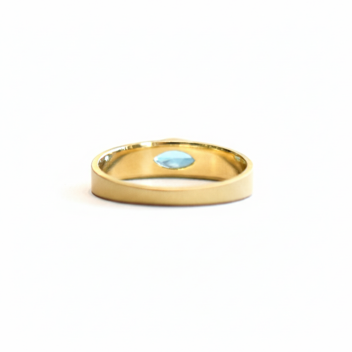 Tapered Band Ring - Blue Topaz