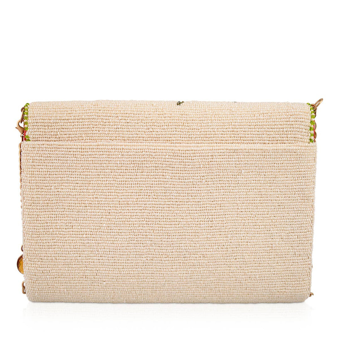 Sun Kissed Orange Fruit Beaded Crossbody Handbag